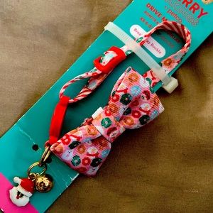 Breakaway Christmas Cat Collar with Bow